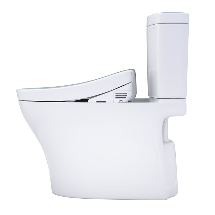 TOTO MW4463346CEMGN#01 Washlet+ Aquia IV Elongated Dual Flush Regular Height Toilet and Washlet S2 Bidet Seat