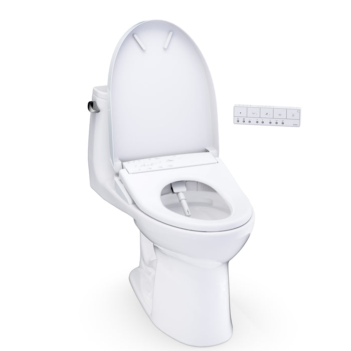 TOTO MW6084726CEFG#01 UltraMax WASHLET+ S7 One-Piece Elongated 1.28 GPF Universal Height Toilet in Cotton White