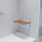 ANZZI AC-AZ8207 Rochen 18.7" Teak Wall Mounted Folding Shower Seat