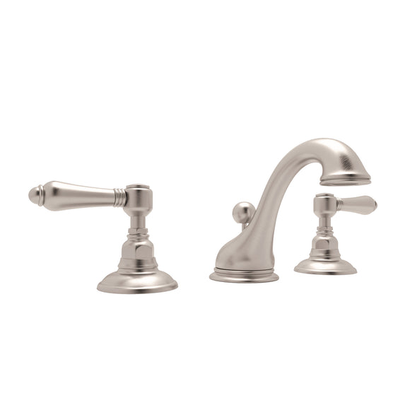 House of Rohl A1408LMSTN-2 Viaggio C-Spout Widespread Bathroom Faucet