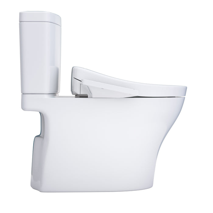 TOTO MW4463346CEMGN#01 Washlet+ Aquia IV Elongated Dual Flush Regular Height Toilet and Washlet S2 Bidet Seat