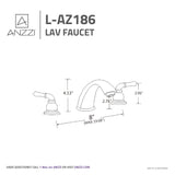 ANZZI L-AZ186BN Princess 8" Widespread 2-Handle Bathroom Faucet in Brushed Nickel