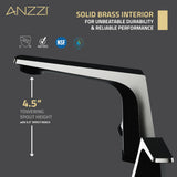 ANZZI L-AZ905MB-BN 2-Handle 3-Hole 8" Bathroom Faucet with Pop-up Drain in Matte Black & Brushed Nickel