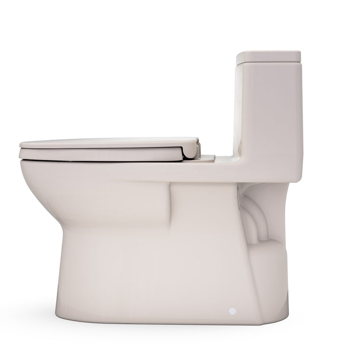 TOTO MS672124CEFG#03 Redington One-Piece Elongated 1.28 GPF Universal Height Toilet with Seat, Bone Finish