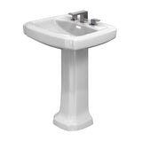 TOTO LPT972.8#01 Guinevere Rectangular Pedestal Bathroom Sink for 8" Center Faucets, Cotton White