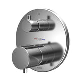 TOTO TBV01408U#CP Round Thermostatic Mixing Valve with Two-Way Diverter Shower Trim, Polished Chrome