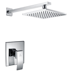 Viace Series 1-Spray 12.55 in. Fixed Showerhead in Polished Chrome