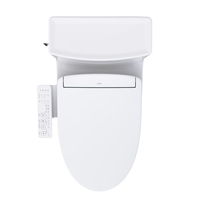 TOTO MW6263346CEFG#01 Aimes One-Piece Elongated Universal Height Toilet with Washlet S2 Bidet Seat