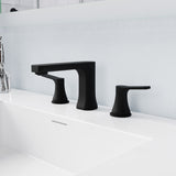 ANZZI L-AZ902MB 2-Handle 3-Hole 8" Widespread Bathroom Faucet With Pop-up Drain in Matte Black