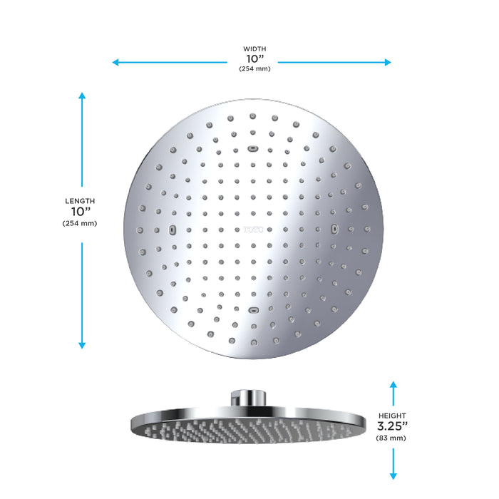 TOTO TBW07002U4#BN G Series Single Spray 10" Round Showerhead with Comfort Wave, Brushed Nickel