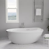 ANZZI FT-AZ202 Leni 5.9 ft. Jetted Whirlpool Tub with Reversible Drain in White