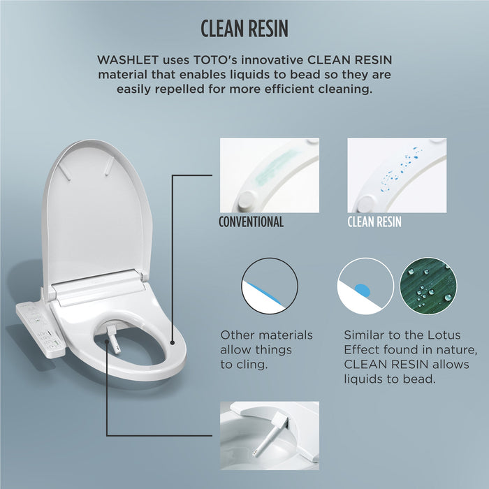 TOTO SW3024#01 WASHLET KC2 Heated Bidet Toilet Seat with SoftClose Lid, Elongated, Cotton White