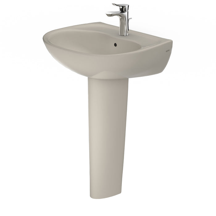 TOTO LPT241G#03 Supreme Oval Basin Pedestal Bathroom Sink for Single Hole Faucets, Bone