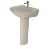 TOTO LPT241G#03 Supreme Oval Pedestal Bathroom Sink for Single Hole Faucets, Bone Finish