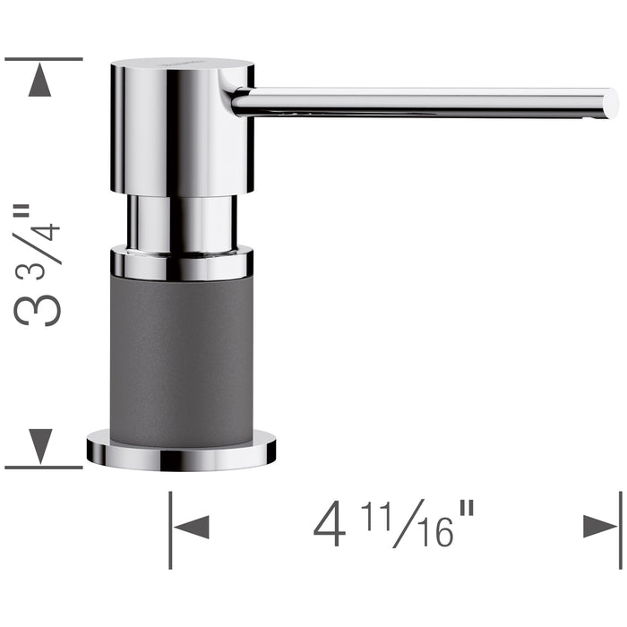 Blanco 402304 Lato Soap Dispenser - Chrome/Cinder
