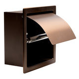 ALFI Brand ABTPP77-BC PVD Brushed Copper Stainless Steel Recessed Toilet Paper Holder with Cover