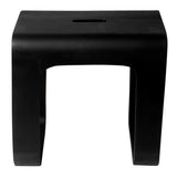 ALFI Brand ABST99BM Black Matte Solid Surface Resin Bathroom / Shower Stool