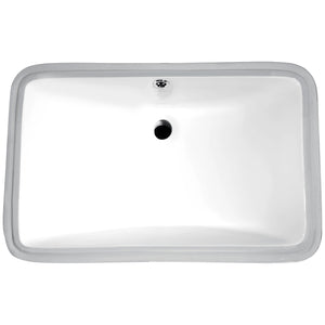 Dahlia Series 20.5 in. Ceramic Undermount Sink Basin in White