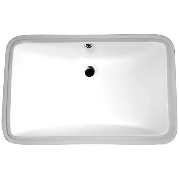 Dahlia Series 20.5 in. Ceramic Undermount Sink Basin in White