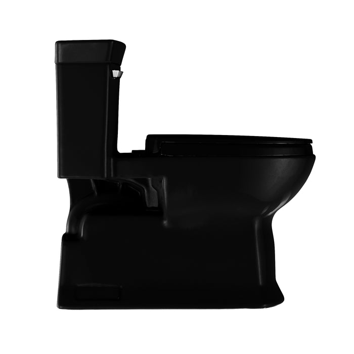TOTO MS964124CEF#51 Soiree One Piece Elongated 1.28 GPF Universal Height Skirted Toilet, Ebony