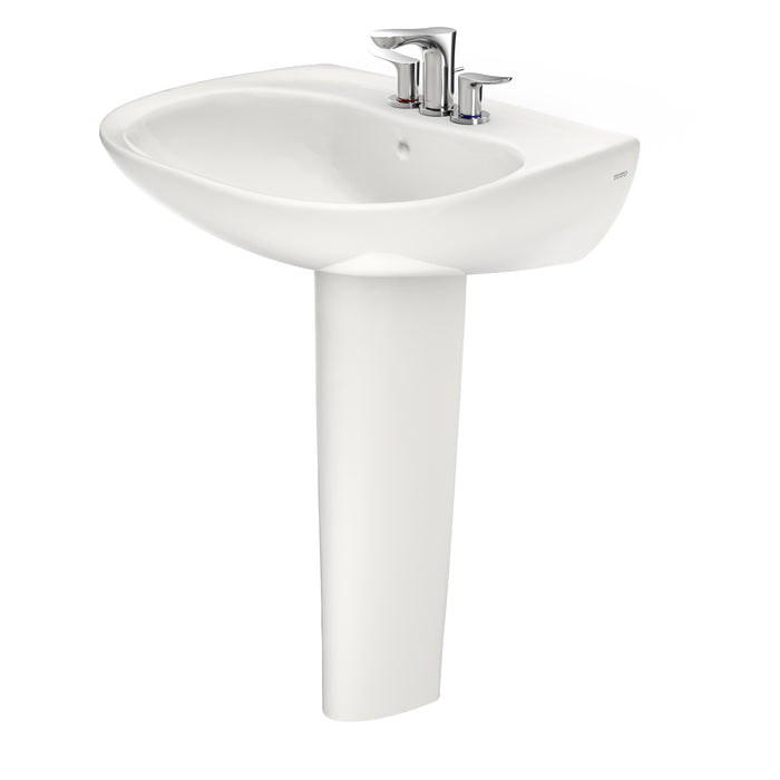 TOTO LPT242.4G#11 Prominence Oval Basin Pedestal Bathroom Sink for 4 inch Center Faucets, Colonial White
