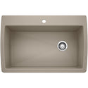 Blanco 441287 Diamond SILGRANIT 33.5" Super Single Dual Mount Kitchen Sink - Truffle
