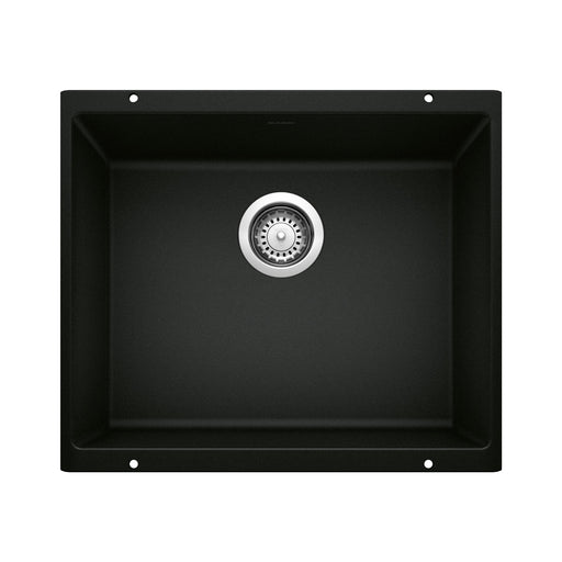 Blanco 442933 Precis SILGRANIT 21" Single Bowl Undermount Kitchen Sink - Coal Black
