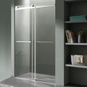 Kahn Series 60 in. x 76 in. Frameless Sliding Shower Door with Horizontal Handle in Chrome
