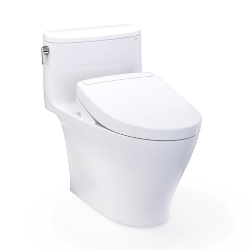TOTO Washlet+ Nexus 1G One-Piece Elongated 1.0 GPF Toilet and Washlet S5 Bidet Seat, Cotton White - MW6423446CUFG#01