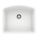 Blanco 440175 Diamond SILGRANIT 24" Single Bowl Undermount Kitchen Sink - White