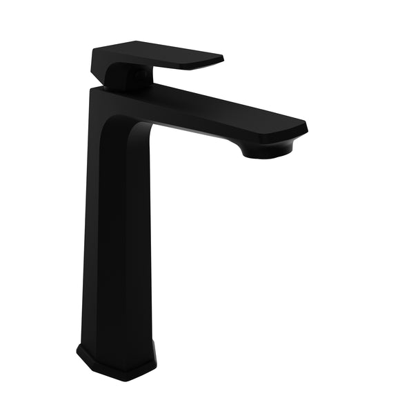 ANZZI Single Handle Single Hole Bathroom Vessel Sink Faucet With Pop-up Drain in Matte Black