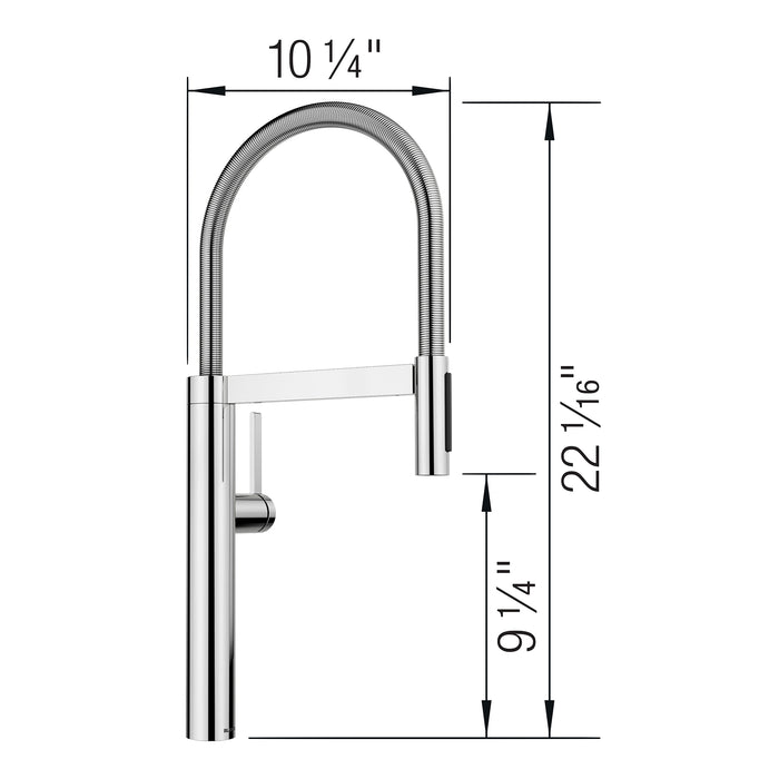 Blanco 527473 Culina II Semi-Pro Pull-Down Dual-Spray Kitchen Faucet - Chrome