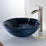 ANZZI LS-AZ8097 Rongomae Series Deco-Glass Vessel Sink in Coiled Blue