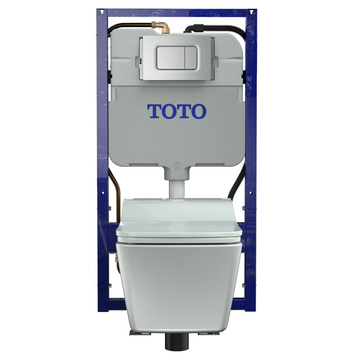 TOTO SW4549AT60N#01 SW WASHLET+ Ready Square Bidet Toilet Seat with Auto Flush Cotton White