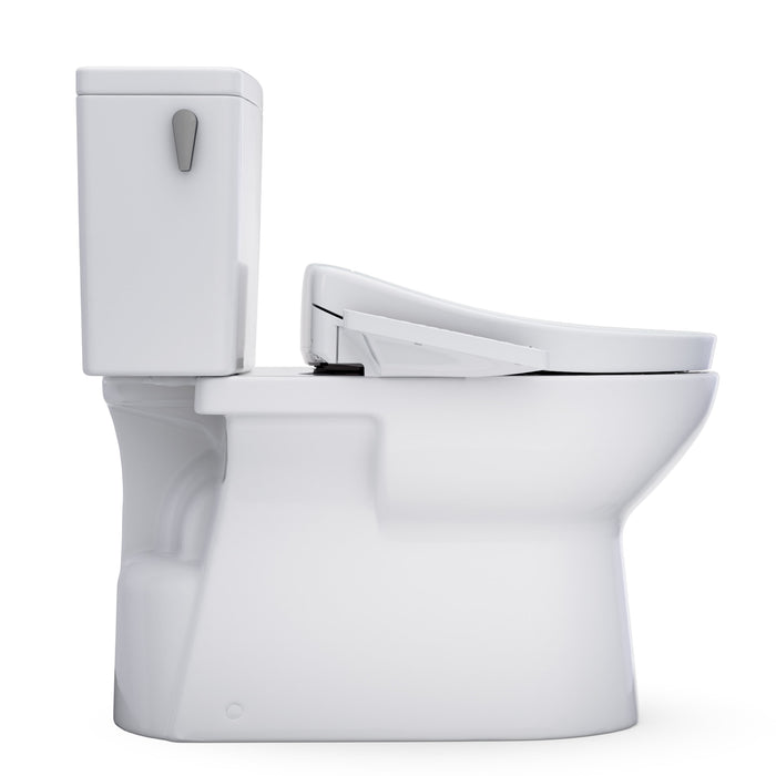 TOTO MW4723346CUFG#01 Glaston WASHLET+ S2 Two-Piece Elongated 1.0 GPF Universal Height Toilet in Cotton White