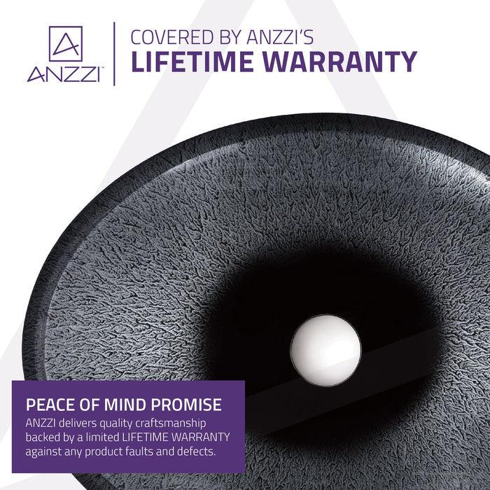 ANZZI LS-AZ035 Onyx Series Vessel Sink in Black