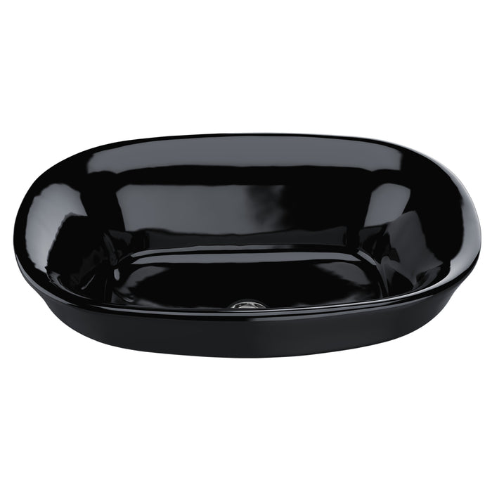 TOTO Maris Oval Semi-Recessed Vessel Bathroom Sink, Ebony - LT480#51