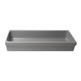 ALFI Brand AB48TRGM 48" Grey Matte Above Mount Fireclay Bathroom Trough Sink