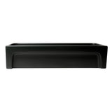 ALFI Brand AB36TRBM 36" Black Matte Above Mount Fireclay Bathroom Trough Sink