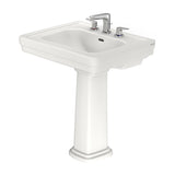 TOTO LPT530.8N#11 Promenade 27-1/2" x 22-1/4" Pedestal Bathroom Sink for 8" Center Faucets, Colonial White