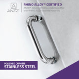 ANZZI SD-AZ09-01CH Fellow Series 24" by 72" Frameless Hinged Shower Door in Chrome with Handle