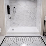 ANZZI SB-AZ101L ALEXANDER 60" x 30" Left Drain Shower Base in White