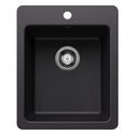 Blanco 443234 Liven SILGRANIT 17" Dual Mount Bar Sink - Coal Black