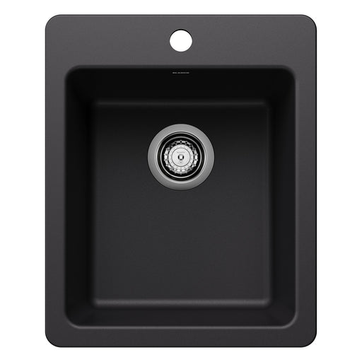 Blanco 443234 Liven SILGRANIT 17" Dual Mount Bar Sink - Coal Black