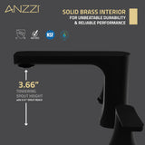 ANZZI L-AZ902MB 2-Handle 3-Hole 8" Widespread Bathroom Faucet With Pop-up Drain in Matte Black