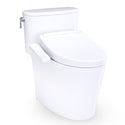 TOTO Aurora 1G WASHLET+ S2 One-Piece Elongated 1.0 GPF Universal Height Toilet with CEFIONTECT, Cotton White - MW6863346CUFG#01