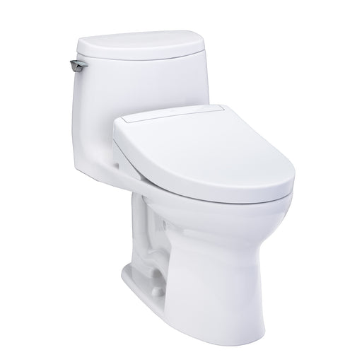 TOTO Washlet+ UltraMax II 1G One-Piece Elongated 1.0 GPF Toilet and Washlet+ S5 Bidet Seat, Cotton White - MW6043446CUFG#01