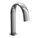 TOTO gooseneck ECOPOWER 0.5 GPM touchless bathroom faucet, 10 second on-demand flow in Polished Chrome finish.