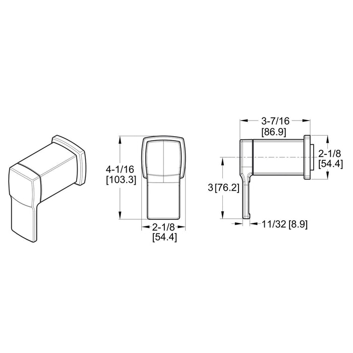 Pfister 016-DA0B Deckard Diverter Trim, Matte Black
