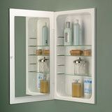 Rangaire Jensen 1035P24WHG Recess Mount 16x26" Reversible Medicine Cabinet with Mirror and 3 Adjustable Shelves